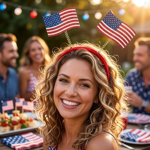 American Flag Headband Patriotic US Flag Hair Accessories for 4th of July