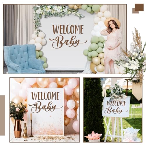 Baby Shower Welcome Sign Decal for Gender Reveal Balloon Arch Backdrop