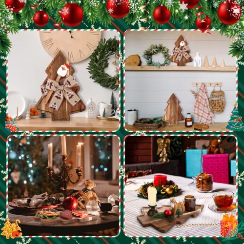 Christmas Tree Charcuterie Board Gift Set with Wooden Cutting Board & Scraper - Holiday Serving Tray