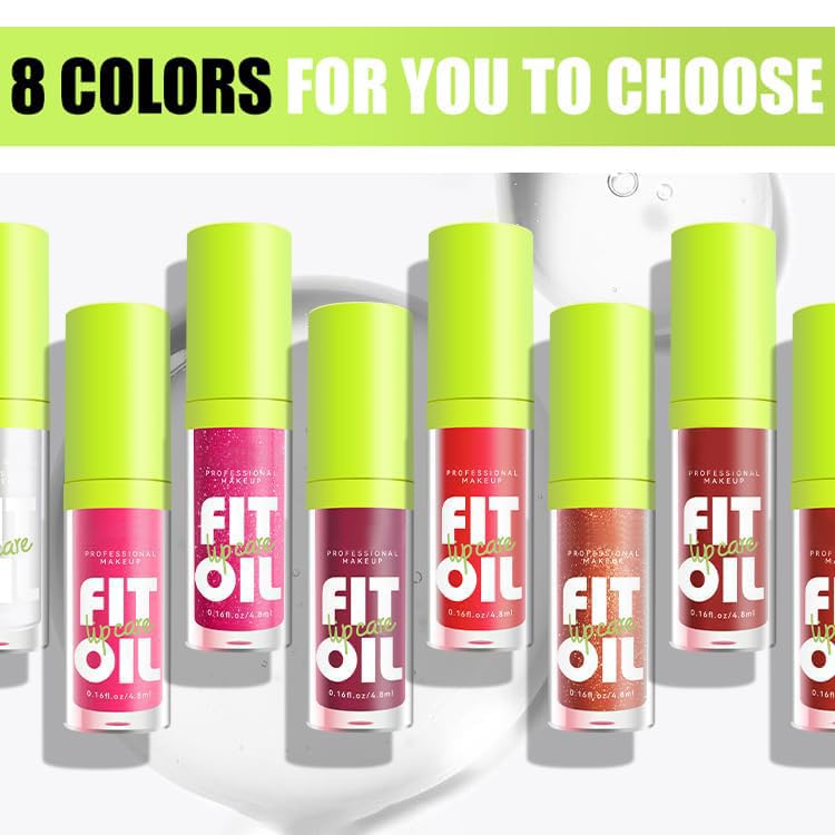 Qifylmaf Moisturizing Lip Plumping Gloss with Big Brush Head #08