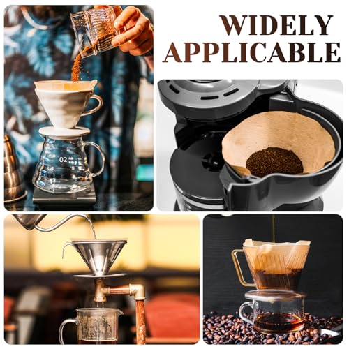 100 Count Unbleached Cone Coffee Filters #4 for 8-12 Cup Drip & Pour Over Coffee