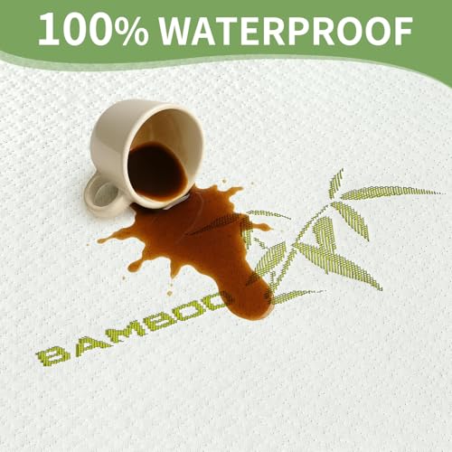 FGZ Twin XL Bamboo Mattress Protector, 2-Pack Waterproof Cooling Cover