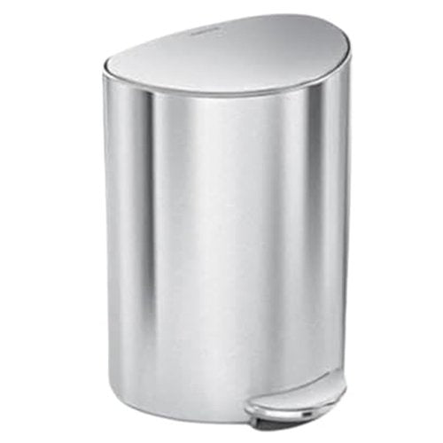 simplehuman 6L semi-Round Step can, Brushed Stainless Steel