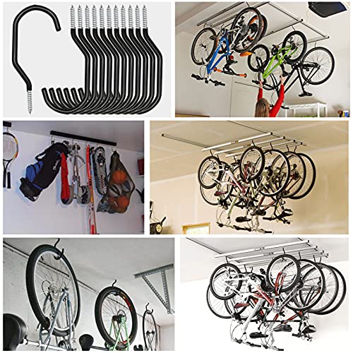 Heavy Duty Bicycle Wall Mount Hooks Set - Easy Install Bike Storage Gear