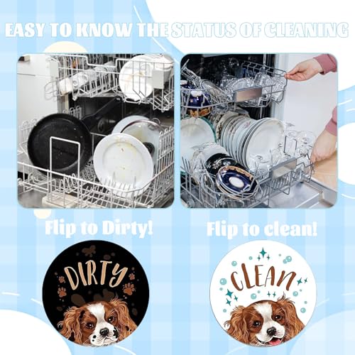 Puppy Pattern Clean Dirty Dishwasher Magnet - IVICOO