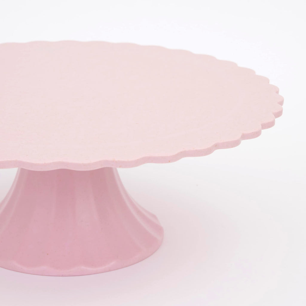 Meri Meri Medium Pink Reusable Bamboo Cake Stand (Pack of 1)