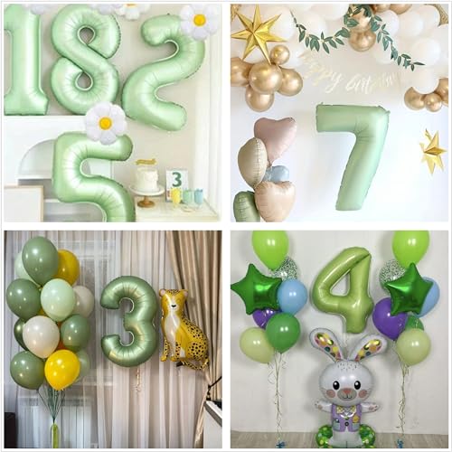 Olive Green Number 6 Foil Balloon - 40'' Self-Inflating Decoration