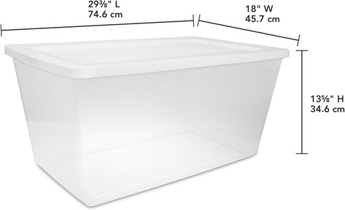 Clear Plastic Storage Bins by [Brand Name] - 90 Quart Stackable Organizer for Home & Office | 2-Pack
