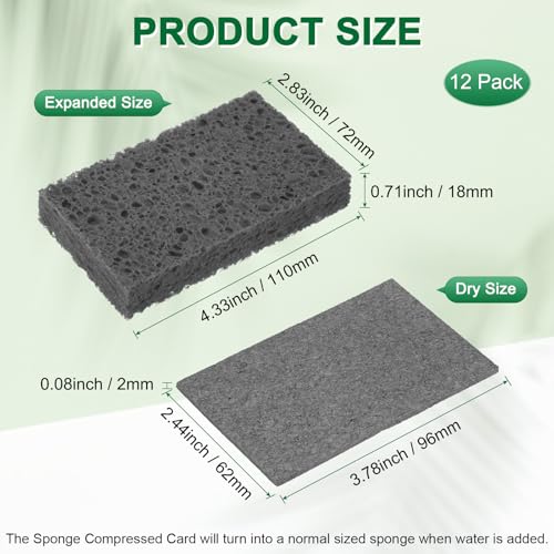 M METERXITY 12-Pack Black Non-Scratch Kitchen Sponges