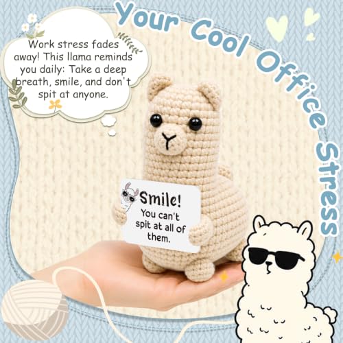 Handmade Crochet Llama Plush Toy - Funny Gift for All Occasions
