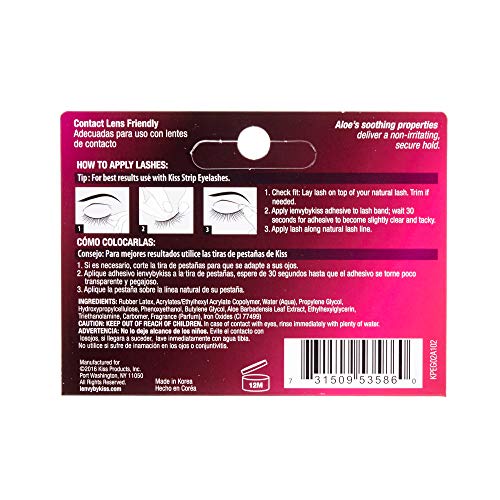 Kiss i•ENVY Strip Eyelash Adhesive Black with Aloe 0.25 oz
