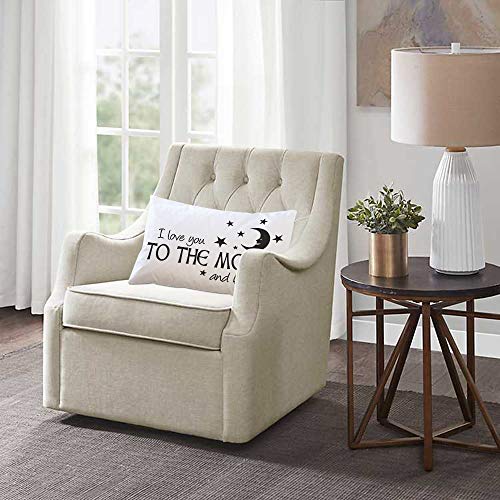 EKOBLA Decorative Throw Pillow Cover 20x30 Inch - I Love You to The Moon and Back