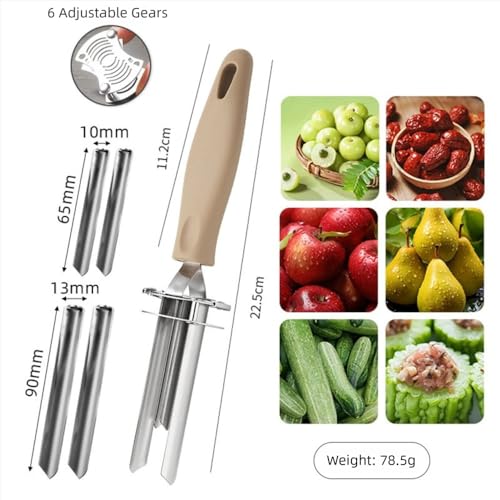Adjustable Stainless Steel Apple Corer Tool for Fruits & Vegetables