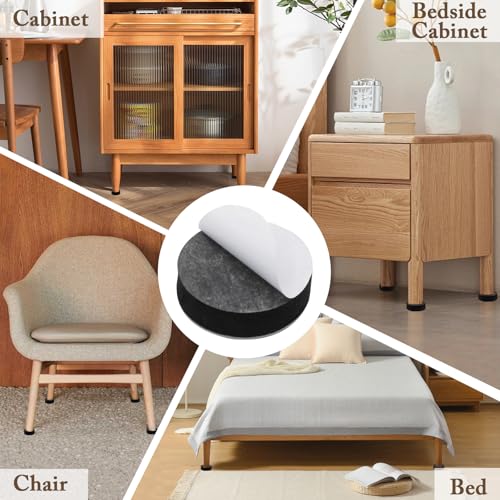 Kyuionty Self-Adhesive Furniture Risers, 2.5" Round, 0.6" Lift - 8 Pack