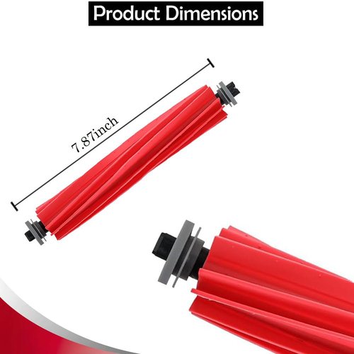 MIXEAL 6 Pack Rubber Brushes Replacement for Roborock S7 Series,QV 35A/35S,Q7 Series,Q Revo Series,Qrevo S/MaxV/Pro/Plus Vacuum Cleaner