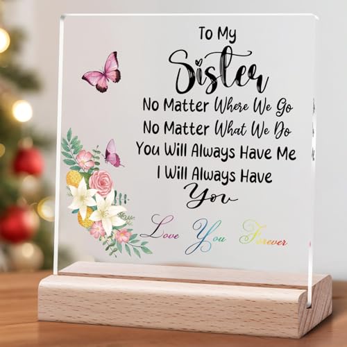 Acrylic Desk Sign for Sister - Meaningful Gift for Any Occasion