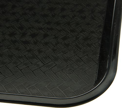 Carlisle Cafe Tray 10 x 14 Inches, Black, Durable Polypropylene Fast Food & Cafeteria Tray (0.6" x 0.5" x 0.2")