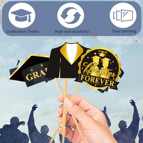 Class of 2026 Graduation Photo Booth Props Set - 30 Pcs