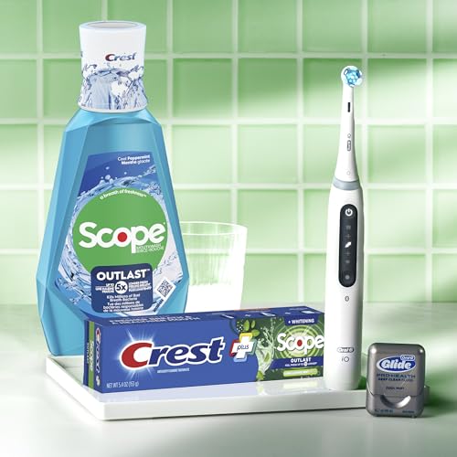 Crest Scope Outlast Peppermint Mouthwash 1 Liter Fresh Breath Formula