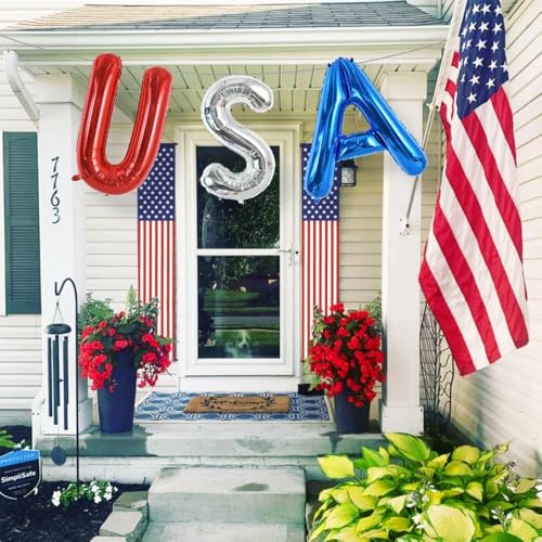 American Flag Star Foil Balloons - July 4th Independence Day Decor