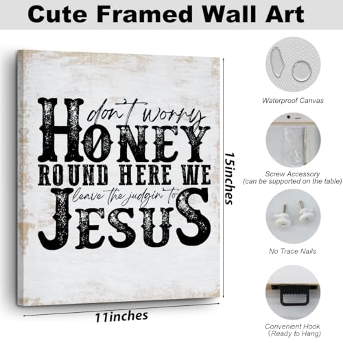Religious Wall Art Canvas Print - JesusJudgin Variation - 11x15 Inches