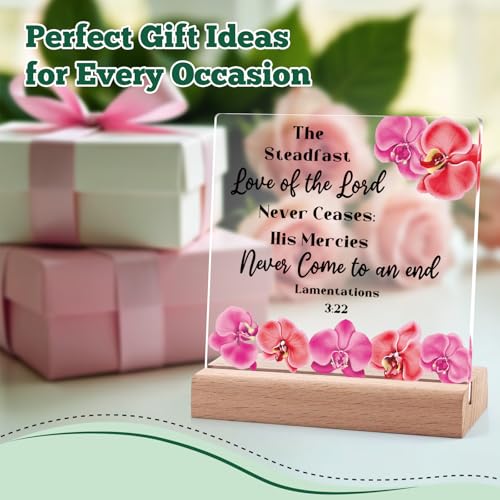 Inspirational Christian Gifts for Women - Acrylic Plaque with Stand