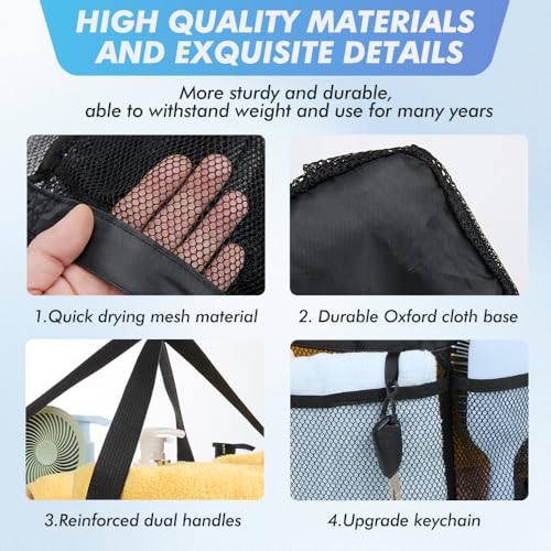 Portable Mesh Shower Caddy with 8 Pockets – Ideal for Dorms & Travel