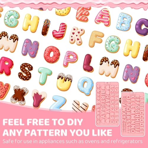 Silicone Chocolate Molds Set - 2PCS Number & Letter Molds for Birthday Cakes
