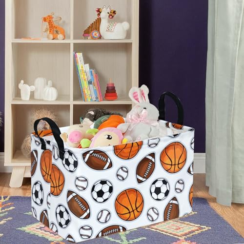 DUYIY Rectangular Color Balls Laundry Basket - 14.5" x 10.2" x 9.4"