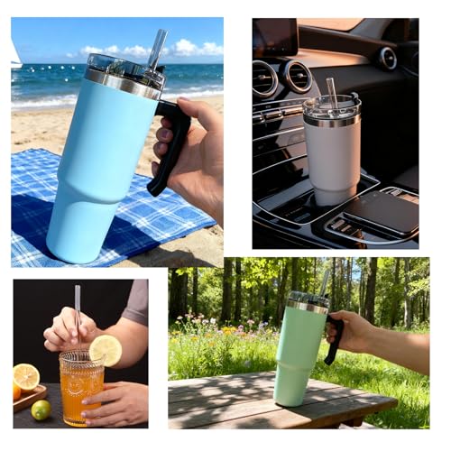 6 Pack Reusable Straws for Stanley Adventure Quencher 30/40 oz