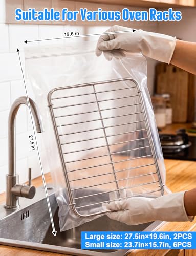 4-Pack Heavy Duty No Scrub Oven Rack Cleaner Bags