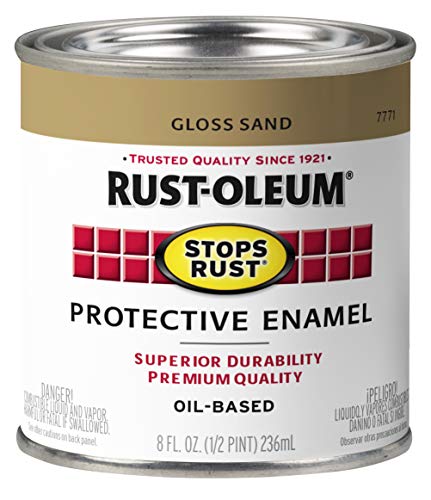 Rust-Oleum Stops Rust Enamel Paint, 8 Fl Oz Pack of 6, Gloss Sand