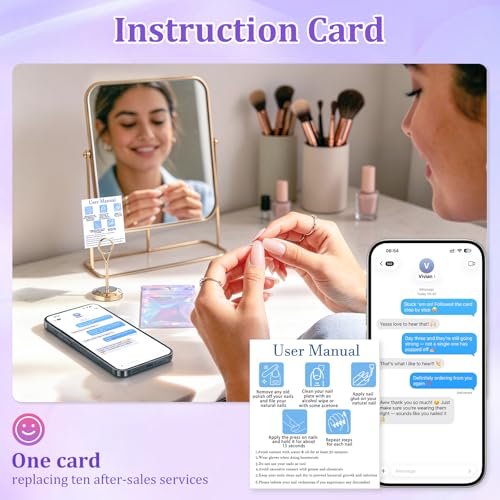Raisetip Laser Bag-Starry Card 100 Pcs Press On Nail Packaging Bags with Anti-Fingerprint Dotting Pen