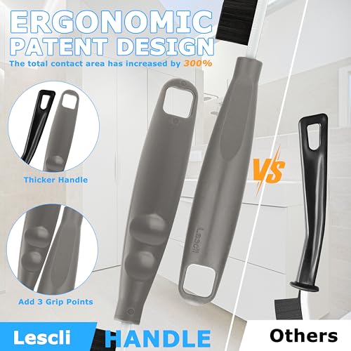 Ergonomic Grout Brush Set - 2-Piece Anti-Slip Cleaning Tools