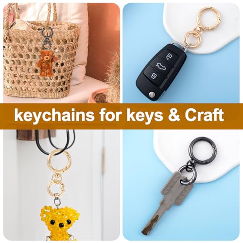 Winsyison Double Opening Keychain Clip 2pcs Swivel Spring Snap Hooks