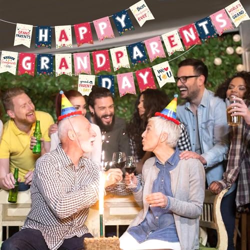 Happy Grandparents Day Banner - Colorful Bunting Decoration