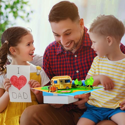 3D Camping RV Pop Up Card for Birthday, Father's Day, Anniversary
