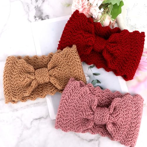 Knit Winter Headband for Women 3-Pack Ear Warmer Hairband