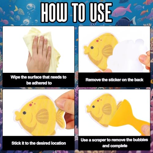 30 PCS Mermaid Non-Slip Bathtub Stickers for Safety