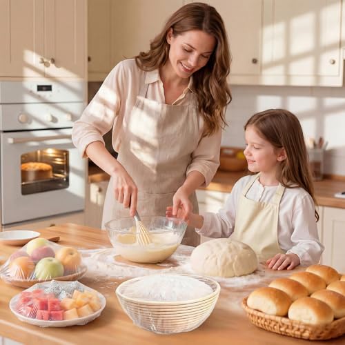 Homelove Elastic Bowl Covers - 200pcs Large Reusable Plastic Food Wraps