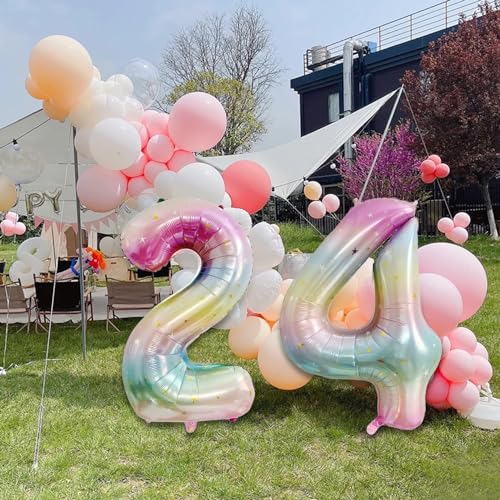 40 Inch Rainbow Number 15 Foil Balloon for Birthday & Celebrations
