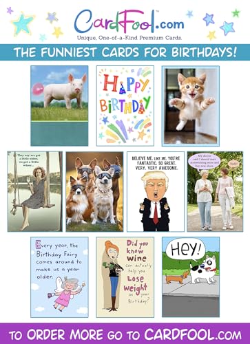 Funny Weiner Dog Birthday Card - Cute Dachshund Greeting Card with Envelope
