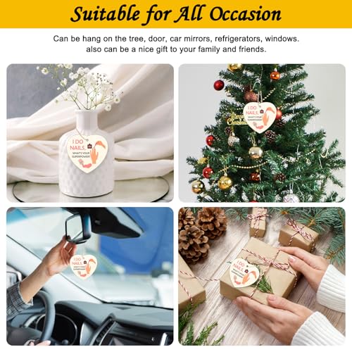 Nail Technician Christmas Ornament - Wooden Gift for Nail Techs