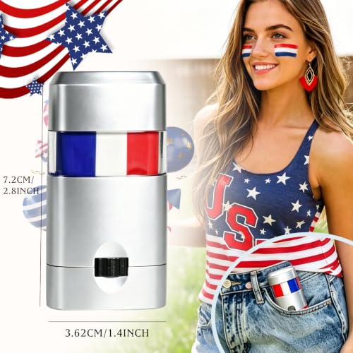 Red White and Blue Eye Black Stick - USA Flag Face and Body Paint