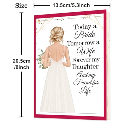 Wedding Card for Daughter from Mom - Heartfelt Keepsake Gift
