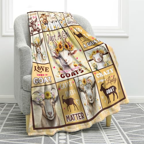 Jekeno Soft Plush Throw Blanket - Cozy Sheep Floral Design 50"x60"