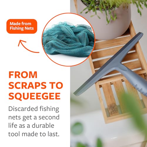 Full Circle Clean Ocean Squeegee - Gray Sustainable Shower & Window Tool