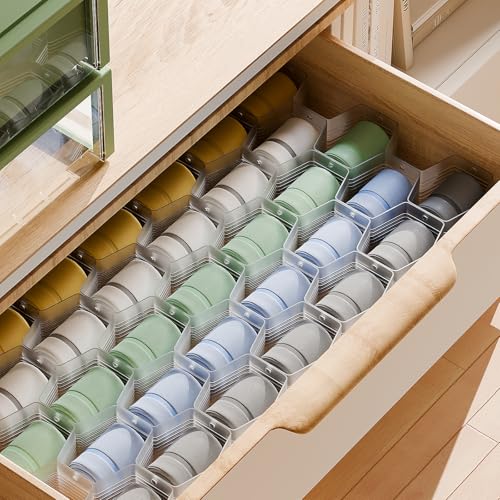 Kocuos Honeycomb Drawer Organizer Divider White 1pc - Adjustable Underwear Socks Belt Storage