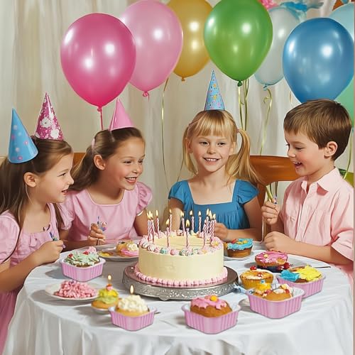 25 Pack Mini Cake Pans with Lids - Disposable Aluminum Foil Baking Cups, 5oz