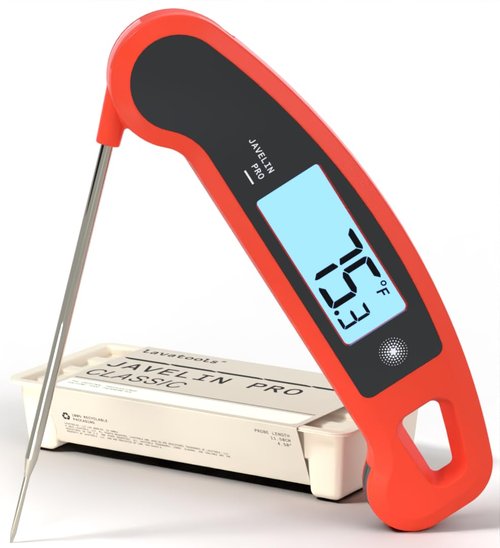 Lavatools Javelin® PRO Classic Digital Instant Read Meat Thermometer - Ultra-Fast 2-Second Response, Auto-Rotating Backlit Display, IP65 Water Resistant